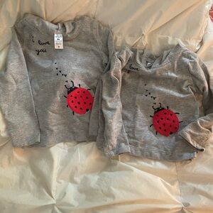 Two lady bug sweatshirt 4T & 24 months